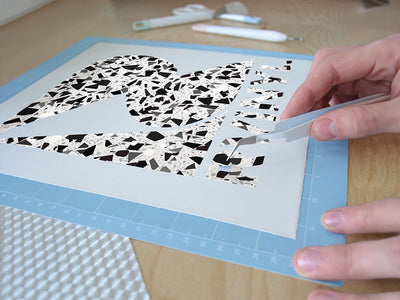 dalmatian terrazzo stone Easy Weed Craft Vinyl