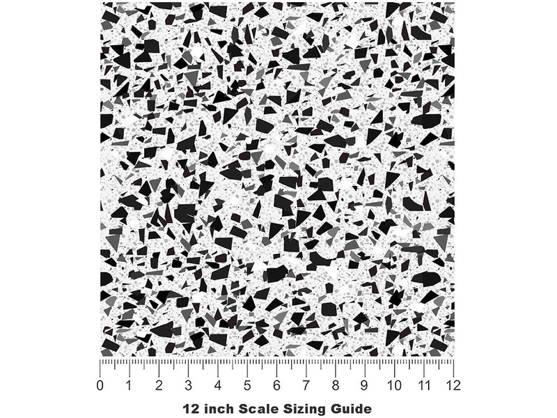 Dalmatian  Terrazzo Vinyl Film Pattern Size 12 inch Scale~Rwraps Dalmatian  Terrazzo Sizing Chart~2