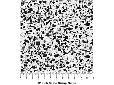 Dalmatian  Terrazzo Vinyl Film Pattern Size 12 inch Scale~Rwraps Dalmatian  Terrazzo Sizing Chart~2