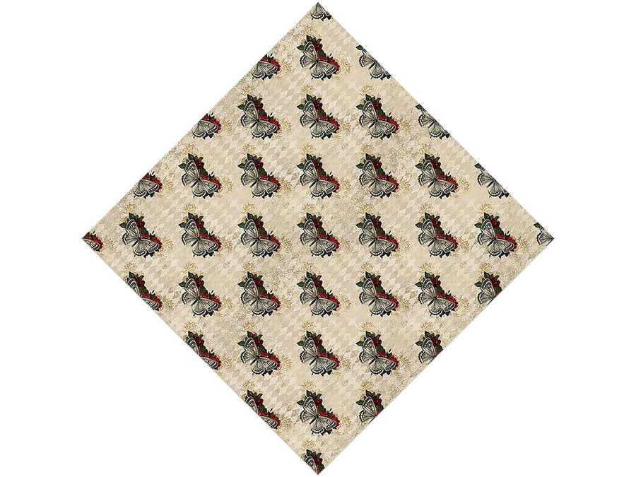 Damask Moths Gothic Vinyl Wrap Pattern