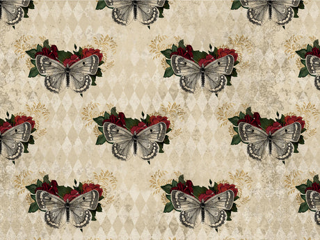 Damask Moths Gothic Vinyl Wrap Pattern~Rwraps Series 914 Digitally Printed Vinyl Wrap~0
