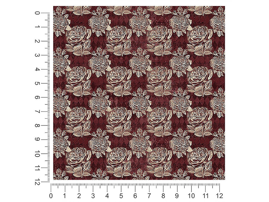 damask roses gothic 1ft x 1ft Craft Sheets