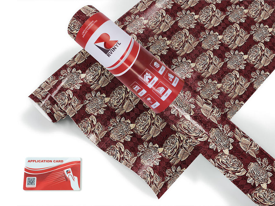 damask roses gothic Craft Vinyl Roll