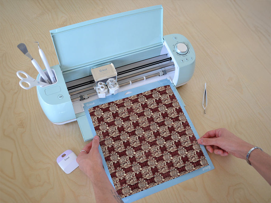 damask roses gothic Cricut Compatible Vinyl