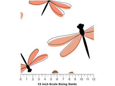 Damsel In Distress Bug Vinyl Film Pattern Size 12 inch Scale~Rwraps Damsel In Distress Bug Sizing Chart~2