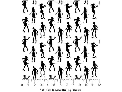 Dancing Dead Zombie Vinyl Film Pattern Size 12 inch Scale~Rwraps Dancing Dead Zombie Sizing Chart~2