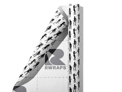 Dancing Dead Zombie Wrap Film Sheets~Rwraps Series 914 Dancing Dead Zombie Scrolled Sheet~3