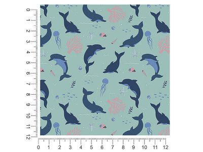 dancing dolphins salt water 1ft x 1ft Craft Sheets