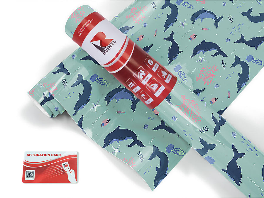 dancing dolphins salt water Craft Vinyl Roll