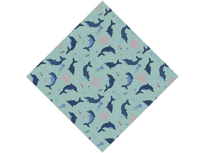 Dancing Dolphins Marine Life Vinyl Wrap Pattern