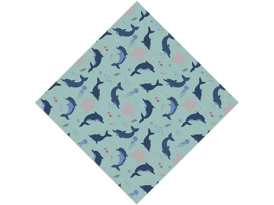Dancing Dolphins Marine Life Vinyl Wrap Pattern