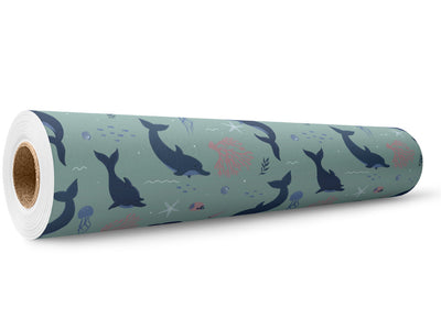 Dancing Dolphins Marine Life Wrap Film Wholesale Roll~Rwraps Series 914 Digitally Printed Vinyl Roll~5