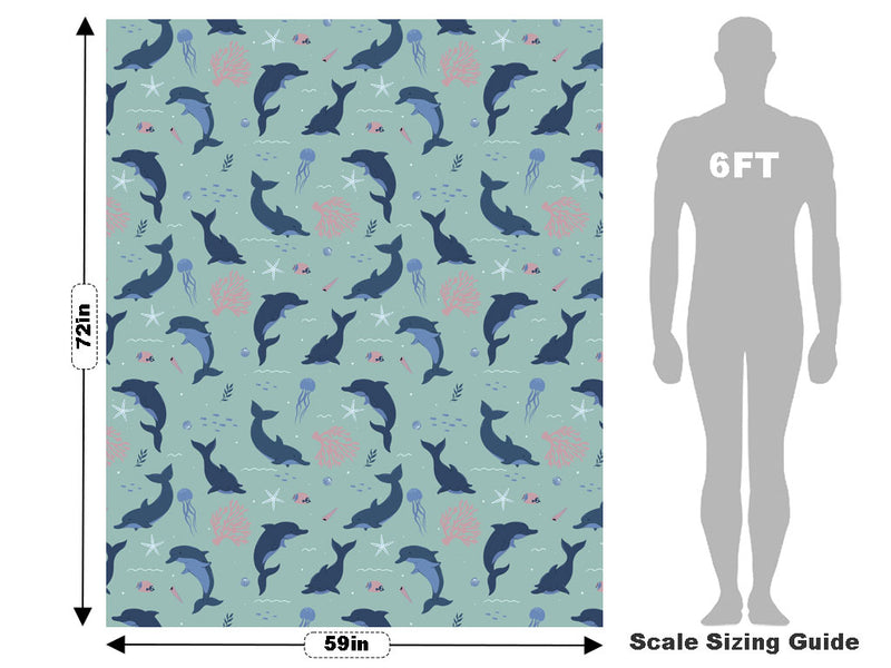Dancing Dolphins Marine Life Vehicle Wrap Scale~Rwraps Series 914 Dancing Dolphins Marine Life Measurements~1