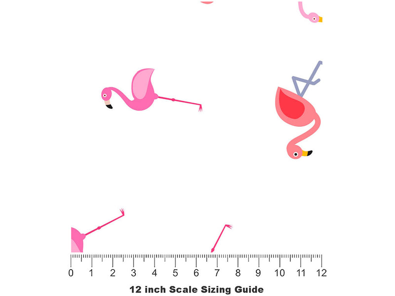 Dancing Freebirds Birds Vinyl Film Pattern Size 12 inch Scale~Rwraps Dancing Freebirds Birds Sizing Chart~2