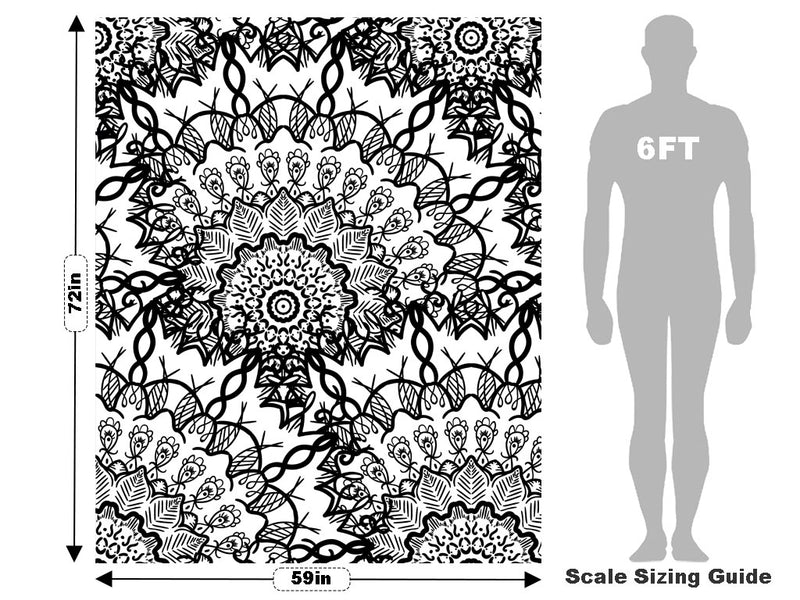 Dancing Spirals Mandala Vehicle Wrap Scale~Rwraps Series 914 Dancing Spirals Mandala Measurements~1