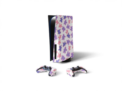 dancing type abstract geometric Sony PS5 DIY Skin