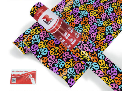 danger ahead skull and bones Craft Vinyl Roll