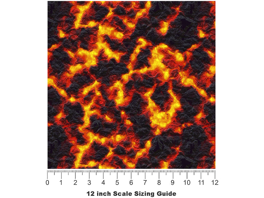 Dangerous Activity Lava Vinyl Film Pattern Size 12 inch Scale~Rwraps Dangerous Activity Lava Sizing Chart~2