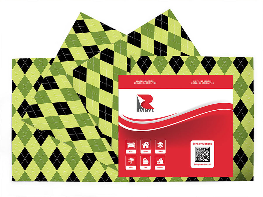 dapper envy argyle Craft Vinyl Sheet Pack