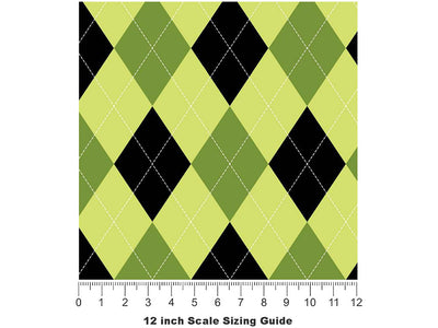 Dapper Envy Argyle Vinyl Film Pattern Size 12 inch Scale~Rwraps Dapper Envy Argyle Sizing Chart~2