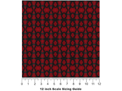 Dark Avarice Gothic Vinyl Film Pattern Size 12 inch Scale~Rwraps Dark Avarice Gothic Sizing Chart~2