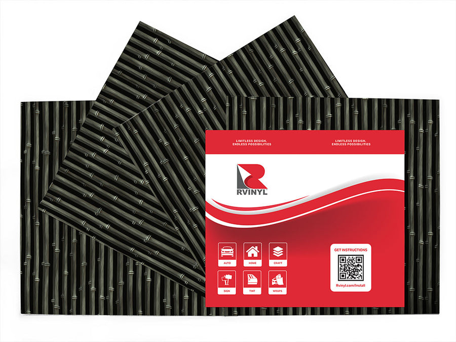 dark bambos bamboo Craft Vinyl Sheet Pack