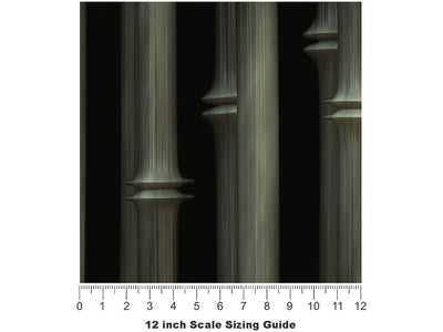 Dark Bambos Bamboo Vinyl Film Pattern Size 12 inch Scale~Rwraps Dark Bambos Bamboo Sizing Chart~2