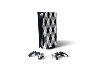 dark carbon argyle Sony PS5 DIY Skin