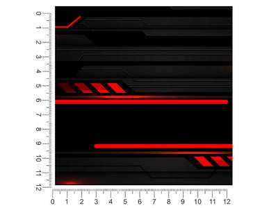 Dark Crimson  Technology Vehicle Wrap Scale~Rwraps Series 914 Dark Crimson  Technology Measurements~2