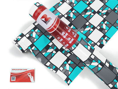 dark cyan mosaic Craft Vinyl Roll