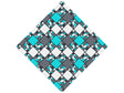 Dark Cyan Mosaic Vinyl Wrap Pattern