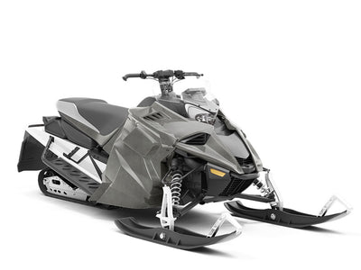 Dark Gray Concrete Custom Wrapped Snowmobile