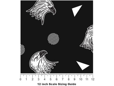 Dark Harpies Birds Vinyl Film Pattern Size 12 inch Scale~Rwraps Dark Harpies Birds Sizing Chart~2