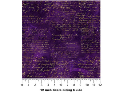 Dark Incantation Witch Vinyl Film Pattern Size 12 inch Scale~Rwraps Dark Incantation Witch Sizing Chart~2