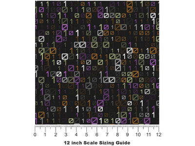 Dark Matrix Technology Vinyl Film Pattern Size 12 inch Scale~Rwraps Dark Matrix Technology Sizing Chart~3