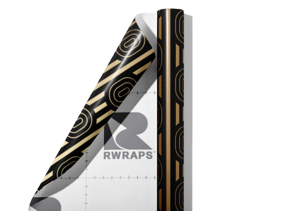 Dark Money Art Deco Wrap Film Sheets~Rwraps Series 914 Dark Money Art Deco Scrolled Sheet~3