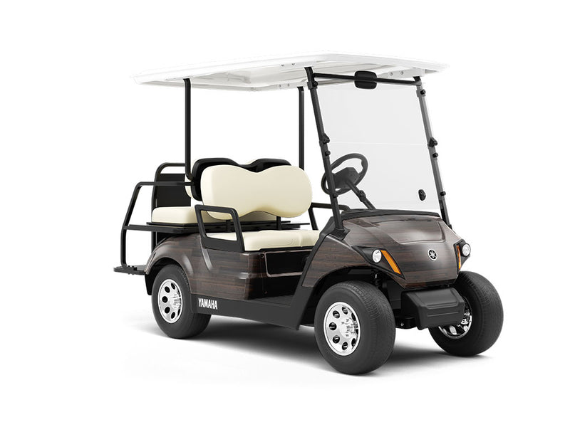 Dark Oak Wooden Parquet Wrapped Golf Cart