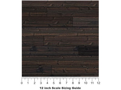 Dark Oak Wooden Parquet Vinyl Film Pattern Size 12 inch Scale~Rwraps Dark Oak Wooden Parquet Sizing Chart~3