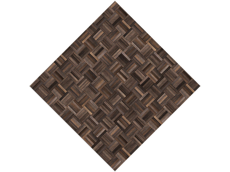 Dark Oak Wooden Parquet Vinyl Wrap Pattern