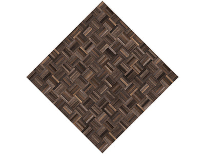 Dark Oak Wooden Parquet Vinyl Wrap Pattern