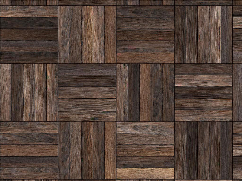 Dark Oak Wooden Parquet Vinyl Wrap Pattern~Rwraps Series 914 Digitally Printed Vinyl Wrap~0