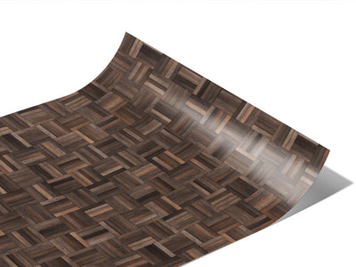 Dark Oak Wooden Parquet Vinyl Wraps~Rwraps Series 914 Digitally Printed Vinyl Wrap~1