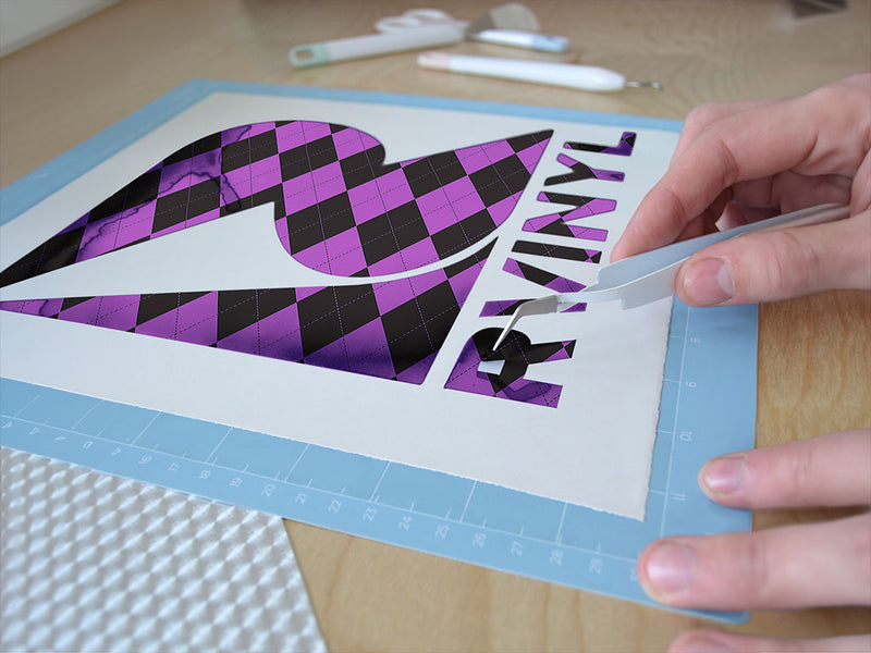 dark orchid argyle Easy Weed Craft Vinyl