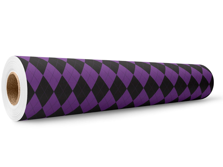 Dark Orchid Argyle Wrap Film Wholesale Roll~Rwraps Series 914 Digitally Printed Vinyl Roll~5