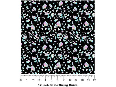 Dark Prisms Gothic Vinyl Film Pattern Size 12 inch Scale~Rwraps Dark Prisms Gothic Sizing Chart~2