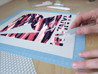 dark raven abstract geometric Easy Weed Craft Vinyl