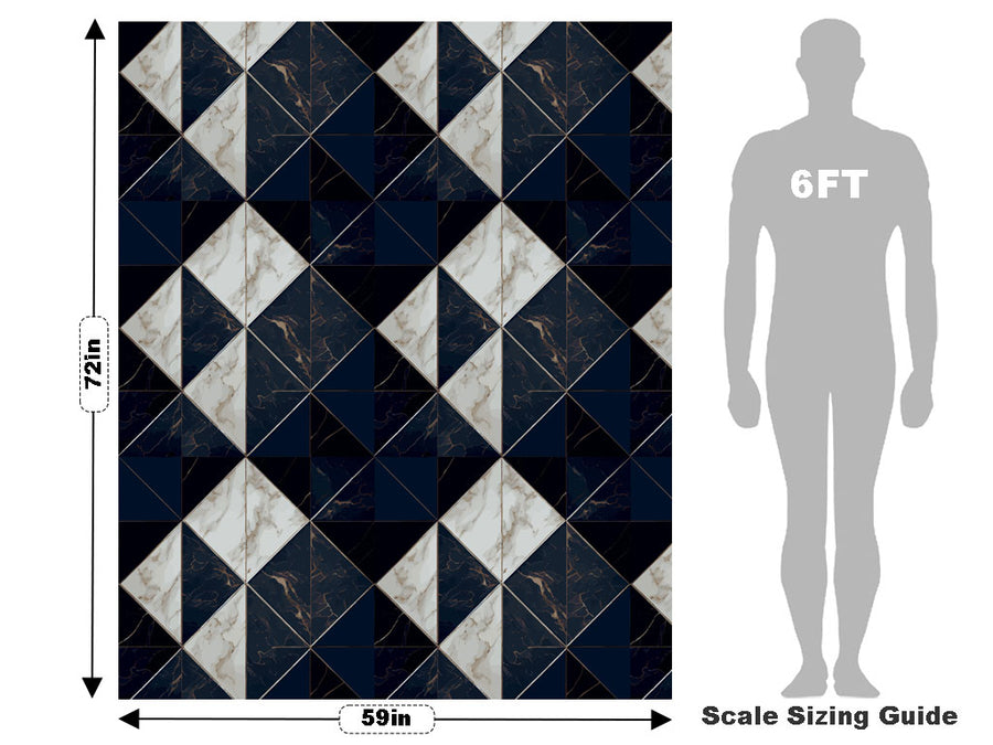 Dark Reflection Tile Vehicle Wrap Scale~Rwraps Series 914 Dark Reflection Tile Measurements~2