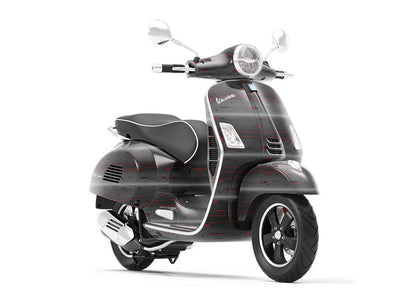 Dark Scarlet  Technology Vespa Scooter Wrap Film