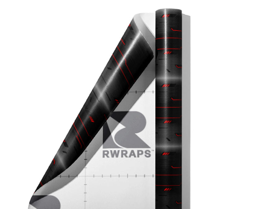 Dark Scarlet  Technology Wrap Film Sheets~Rwraps Series 914 Dark Scarlet  Technology Scrolled Sheet~4