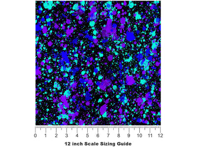 Dark Skies Paint Splatter Vinyl Film Pattern Size 12 inch Scale~Rwraps Dark Skies Paint Splatter Sizing Chart~2